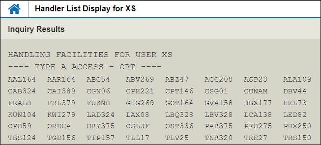 Display a List of Stations or Handlers